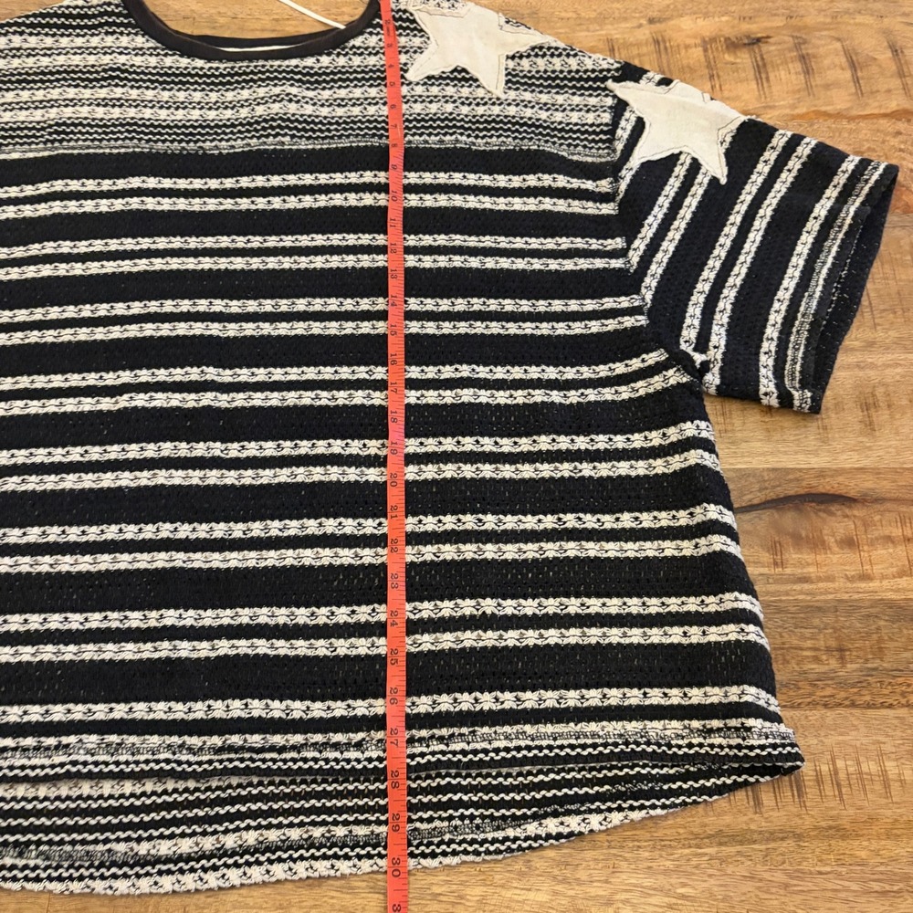 We The Free People Fun In the Sun Tee Crochet Knit Top M Star Boho Oversized NWT - Picture 11 of 11